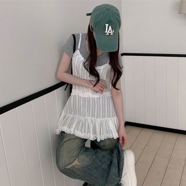 フリルビスチェミニワンピース WHITE