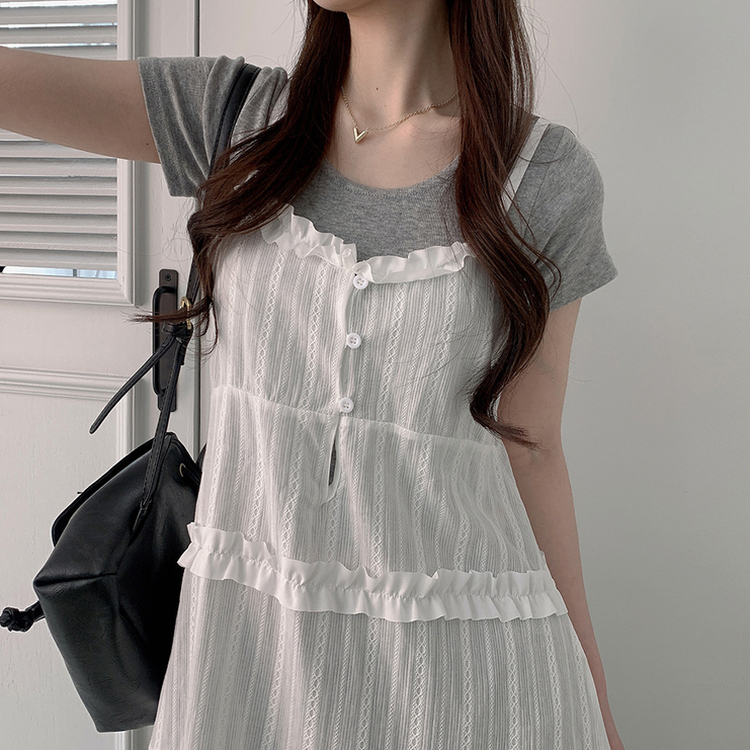 フリルビスチェミニワンピース WHITE