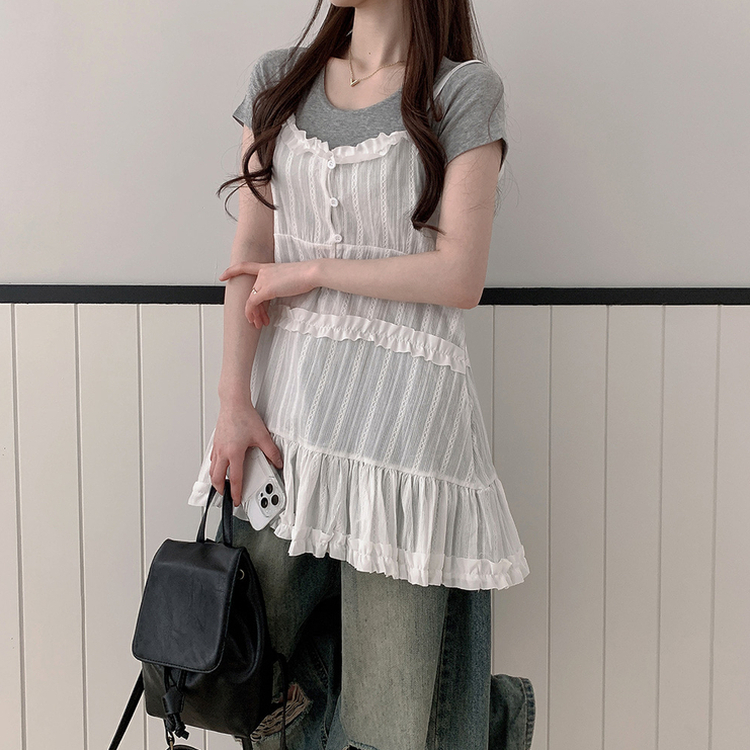 フリルビスチェミニワンピース WHITE