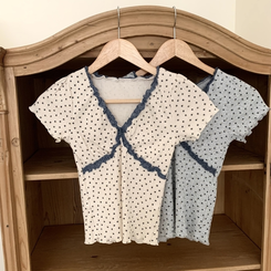 半袖Tシャツ レースVネック半袖Tシャツ
