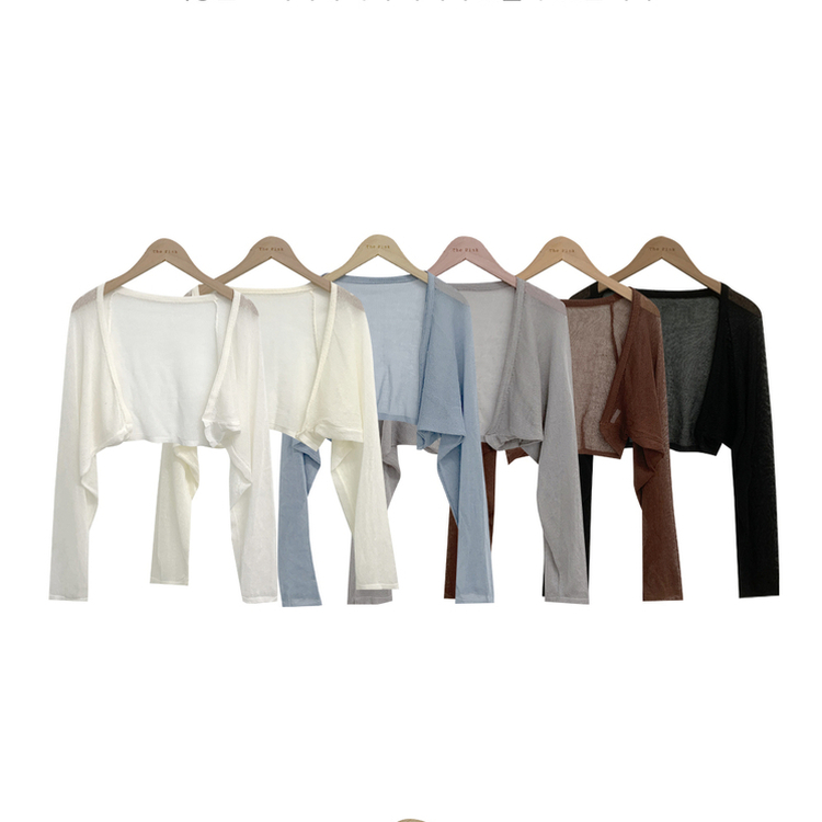 シースルークロップボレロカーディガン(6color)