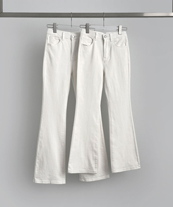 【丈別】スリムセミブーツカットパンツ(8color)