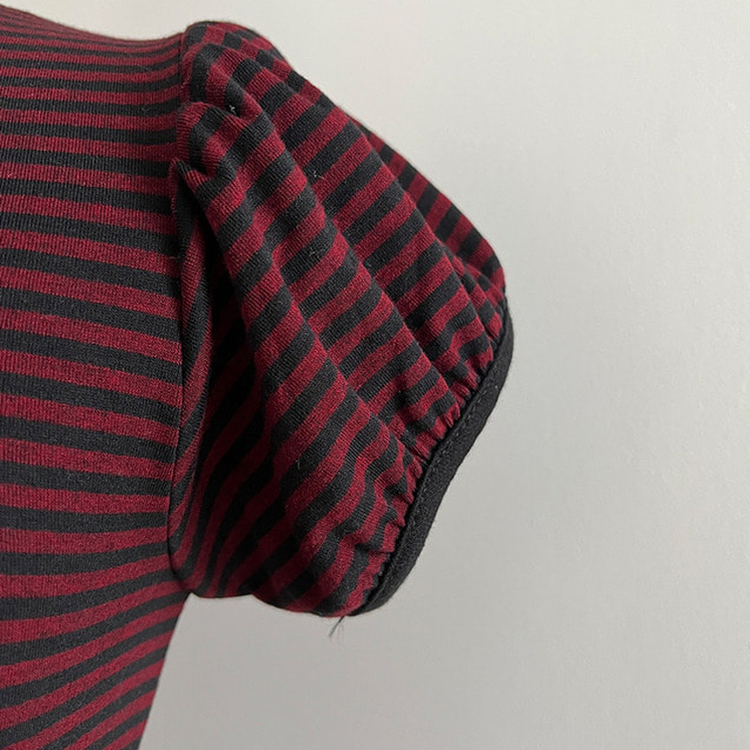 ストライプパフ半袖Tシャツ