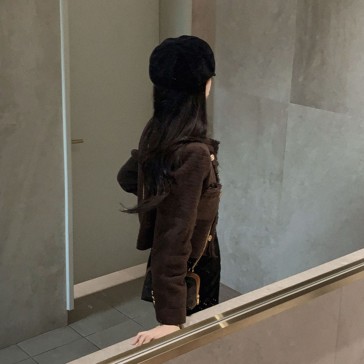 엔티크 프린지 트위드 크롭 스탠다드핏 하객 자켓