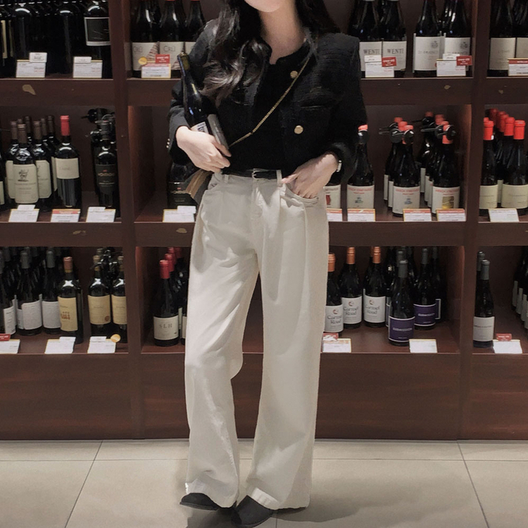 엔티크 프린지 트위드 크롭 스탠다드핏 하객 자켓