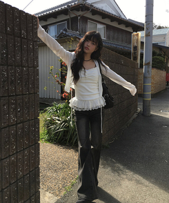 デニム ウォッシングブーツカットパンツ BLACK DENIM