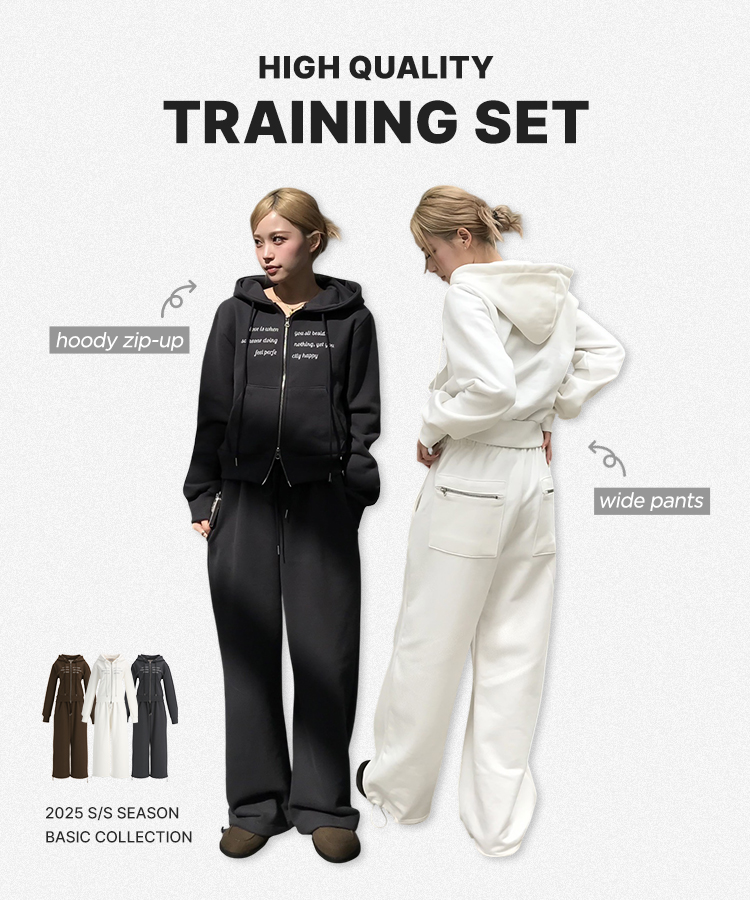 【MADE/数量限定】プレミアムフードジップアップトレーニングセット WHITE