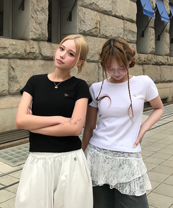 半袖Tシャツ 【単独/MADE】形崩れNO!プレミアムブローチ半袖Tシャツ WHITE