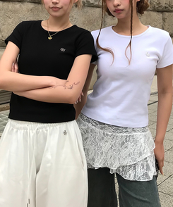 半袖Tシャツ 【単独/MADE】形崩れNO!プレミアムブローチ半袖Tシャツ WHITE