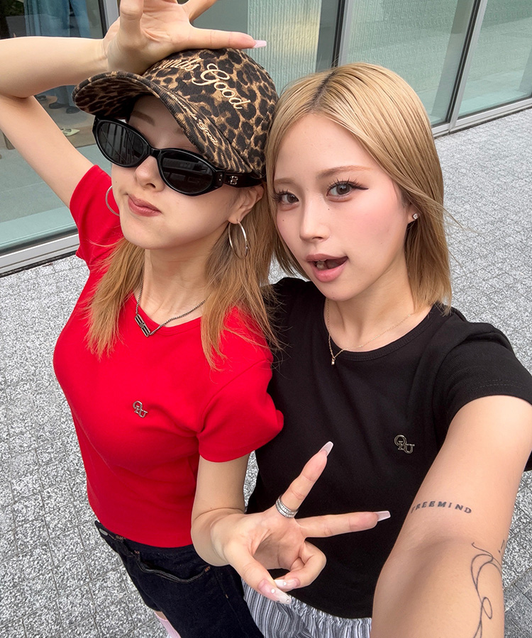 【単独/MADE】形崩れNO！プレミアムブローチ半袖Tシャツ RED