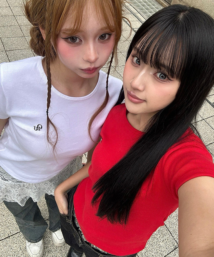 【単独/MADE】形崩れNO！プレミアムブローチ半袖Tシャツ RED