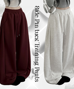 【丈別】サイドスナップトレーニングパンツ MELANGE WHITE