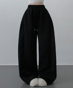 【丈別】サイドスナップトレーニングパンツ BLACK