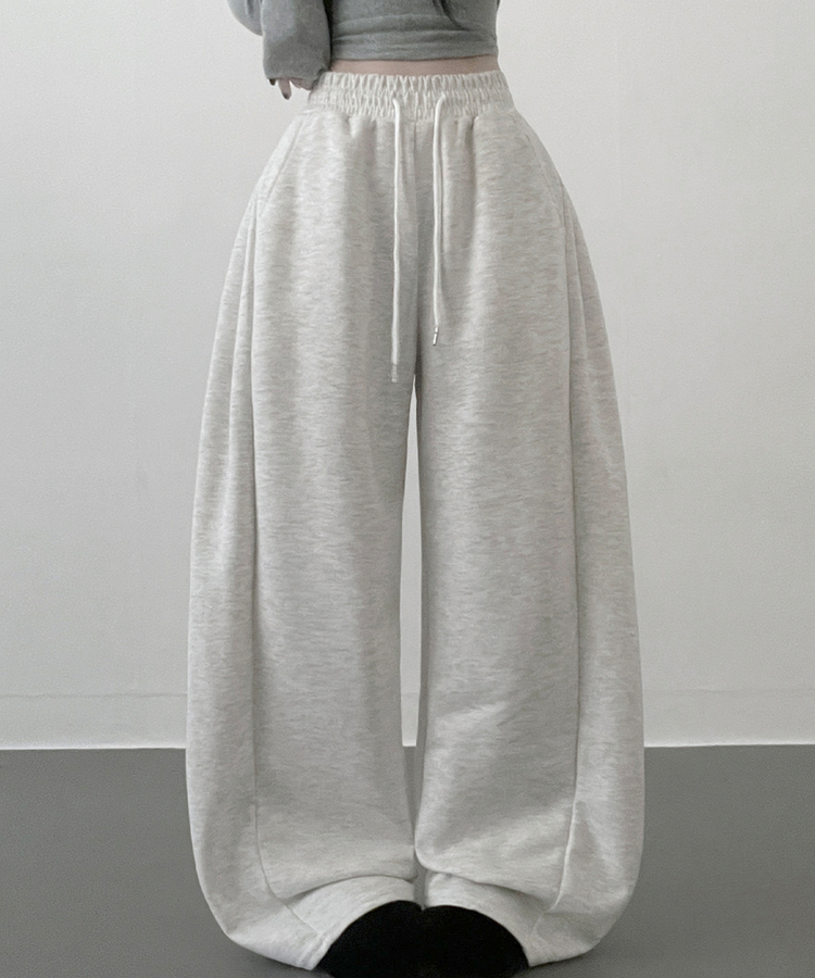 【丈別】サイドスナップトレーニングパンツ MELANGE WHITE