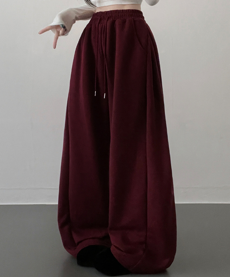 【丈別】サイドスナップトレーニングパンツ BURGUNDY