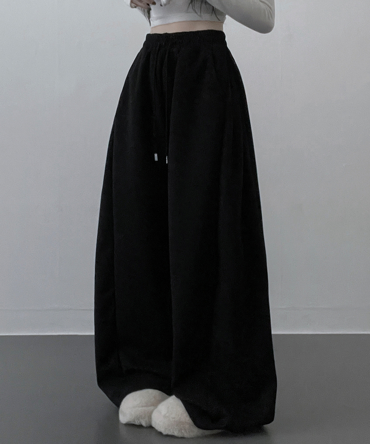 【丈別】サイドスナップトレーニングパンツ BLACK