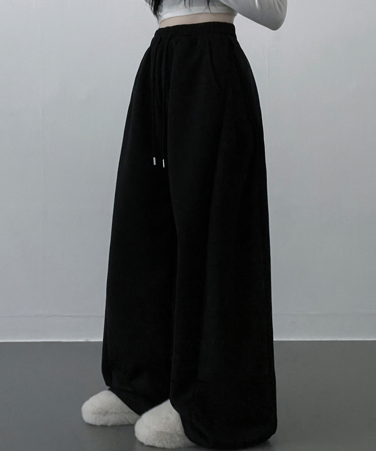 【丈別】サイドスナップトレーニングパンツ BLACK