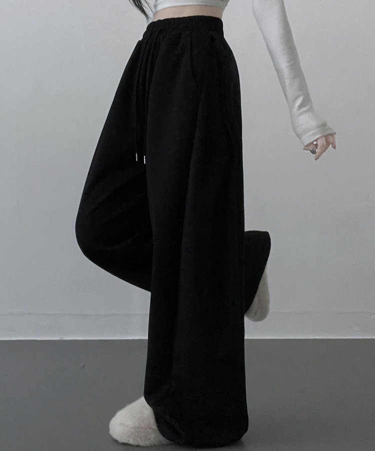 【丈別】サイドスナップトレーニングパンツ BLACK