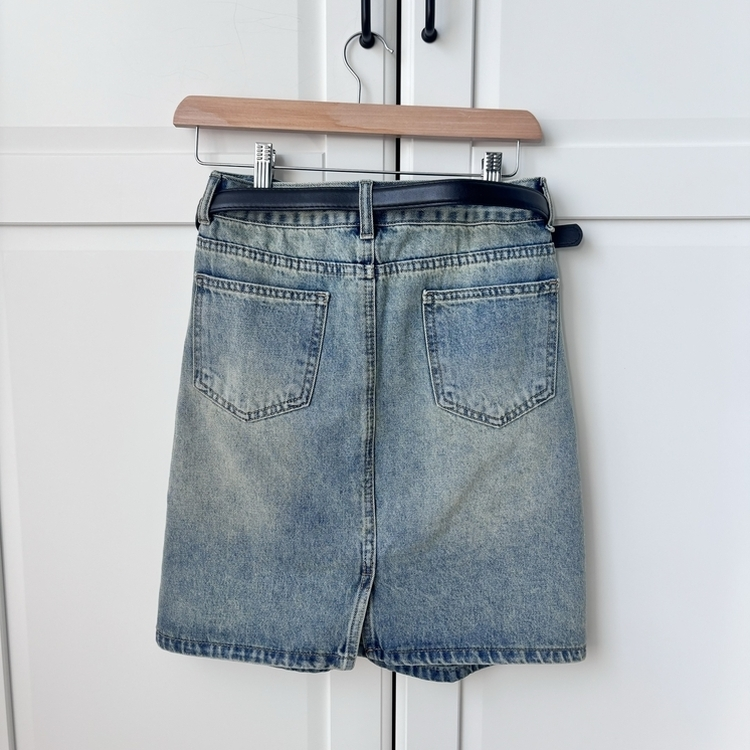 ★関税込★ DRIES VAN NOTEN ベルト付 デニム ミディスカート DRIES VAN NOTEN / デニム ミディ スカート｜ESTNATION ONLINE