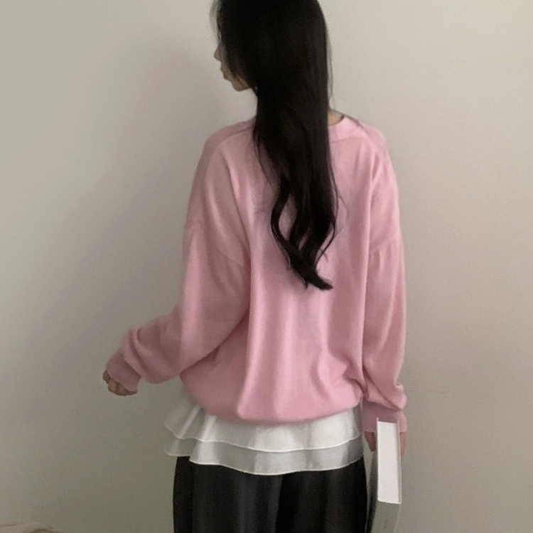 소아 뱀부니트 기본 루즈핏 긴팔 가디건 5color 핑크