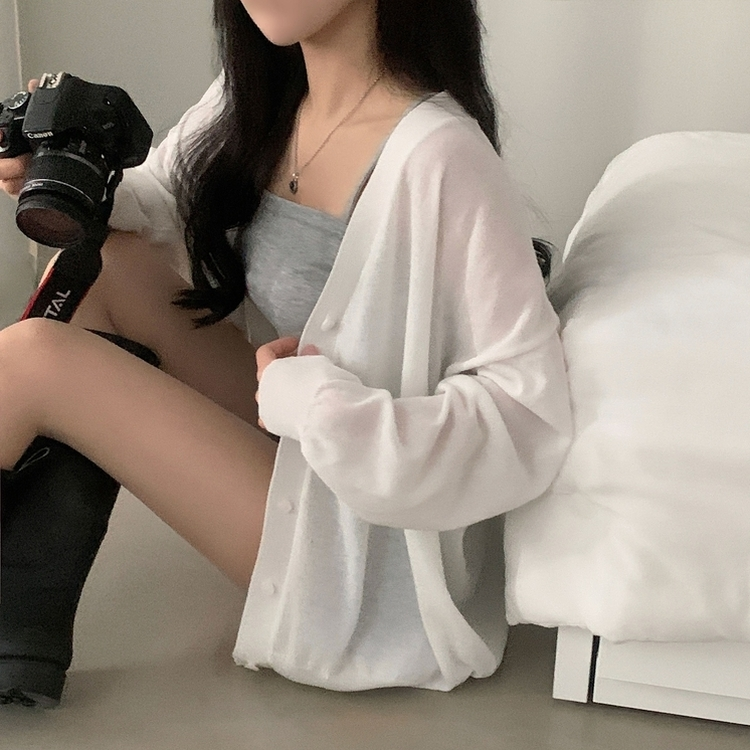 소아 뱀부니트 기본 루즈핏 긴팔 가디건 5color 아이보리