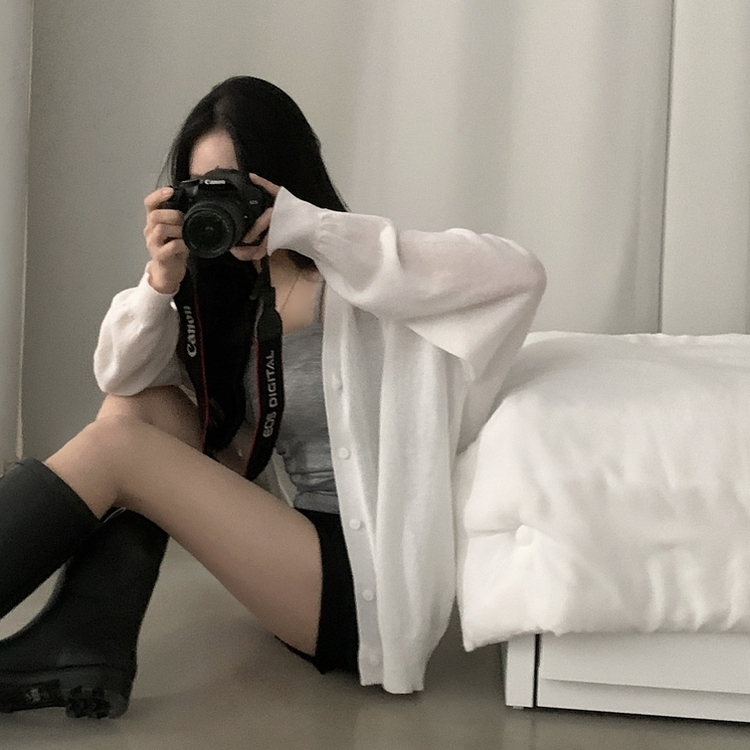 소아 뱀부니트 기본 루즈핏 긴팔 가디건 5color 아이보리