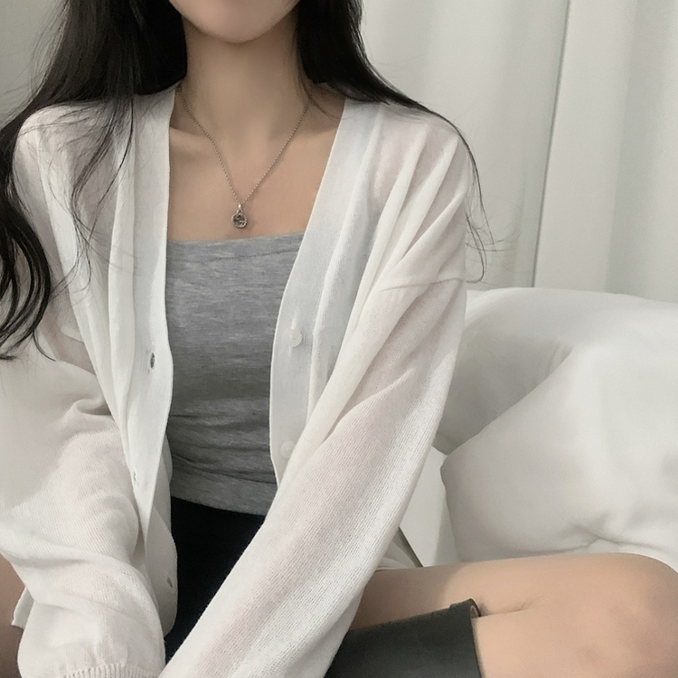 소아 뱀부니트 기본 루즈핏 긴팔 가디건 5color 아이보리