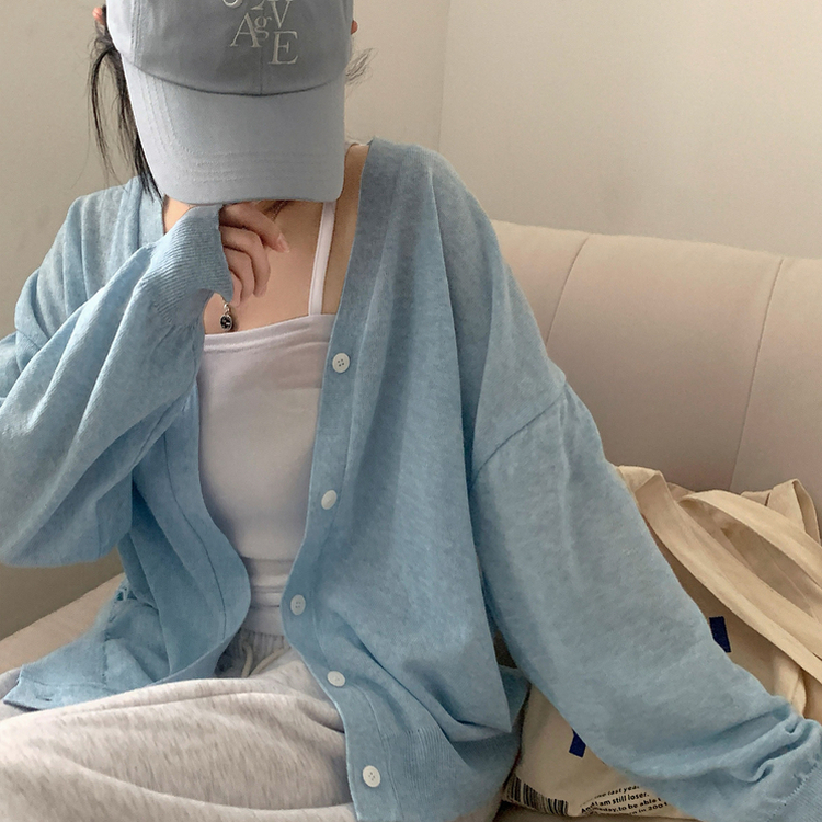 소아 뱀부니트 기본 루즈핏 긴팔 가디건 5color 소라