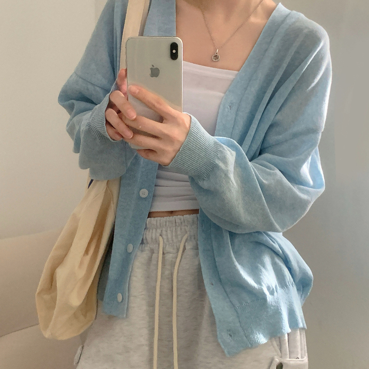 소아 뱀부니트 기본 루즈핏 긴팔 가디건 5color 소라
