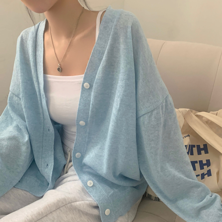 소아 뱀부니트 기본 루즈핏 긴팔 가디건 5color 소라