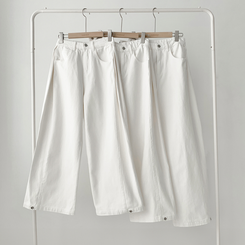 【丈別】サイドピンタックワイドジョガーパンツ