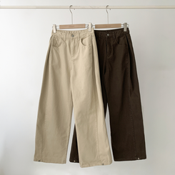 【丈別】サイドピンタックワイドジョガーパンツ