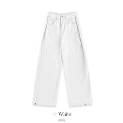 【丈別】サイドピンタックワイドジョガーパンツ