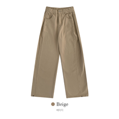 【丈別】サイドピンタックワイドジョガーパンツ