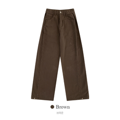 【丈別】サイドピンタックワイドジョガーパンツ
