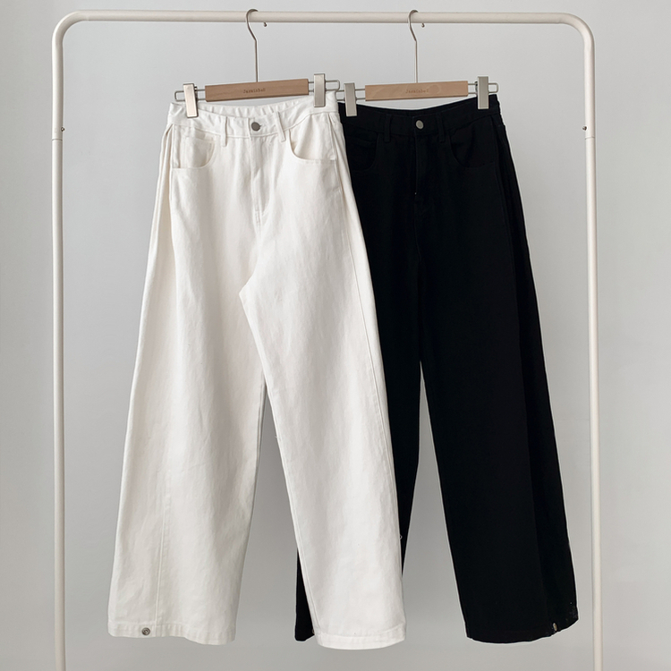 【丈別】サイドピンタックワイドジョガーパンツ