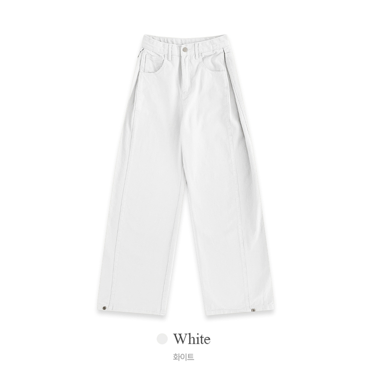 【丈別】サイドピンタックワイドジョガーパンツ