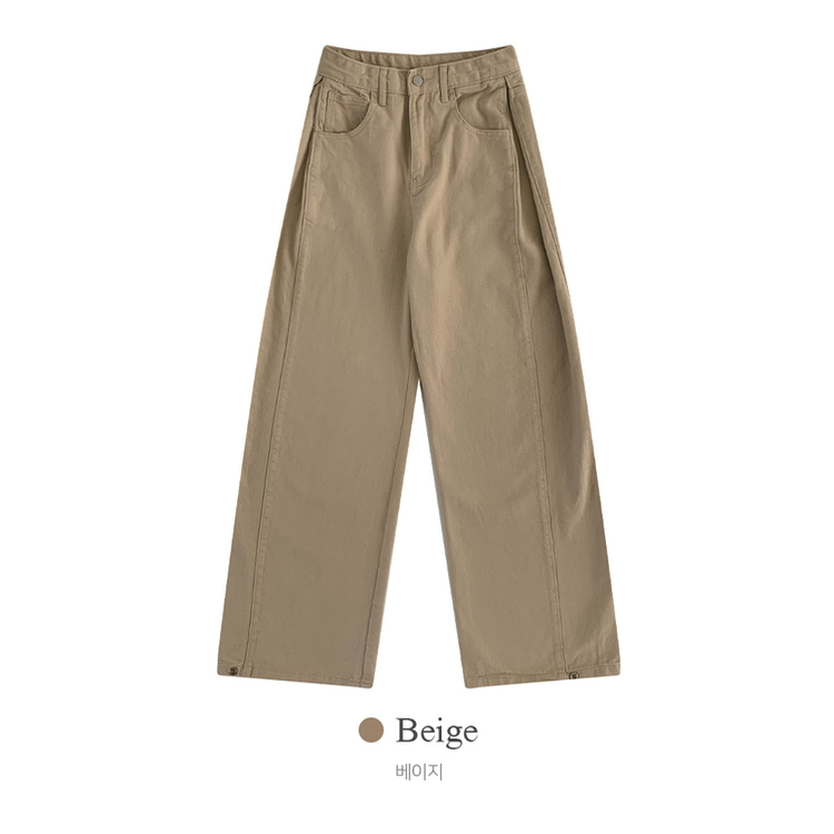 【丈別】サイドピンタックワイドジョガーパンツ