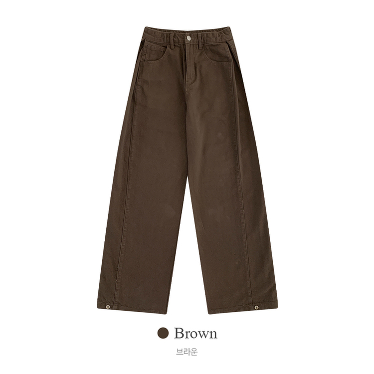 【丈別】サイドピンタックワイドジョガーパンツ