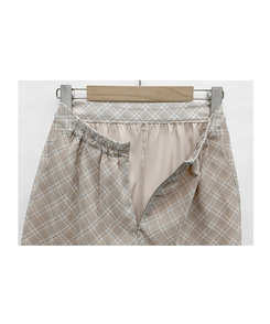 チェックシフォンミニスカート