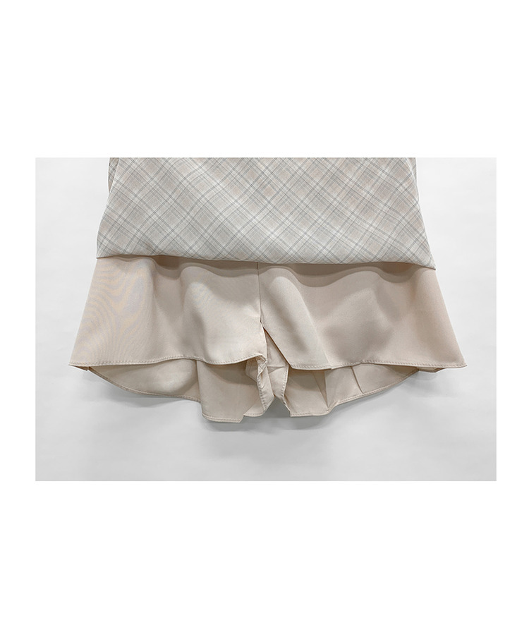 チェックシフォンミニスカート