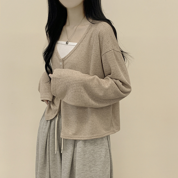 린넨 트임 오버핏 여름가디건 살안타템 빅사이즈 베이지