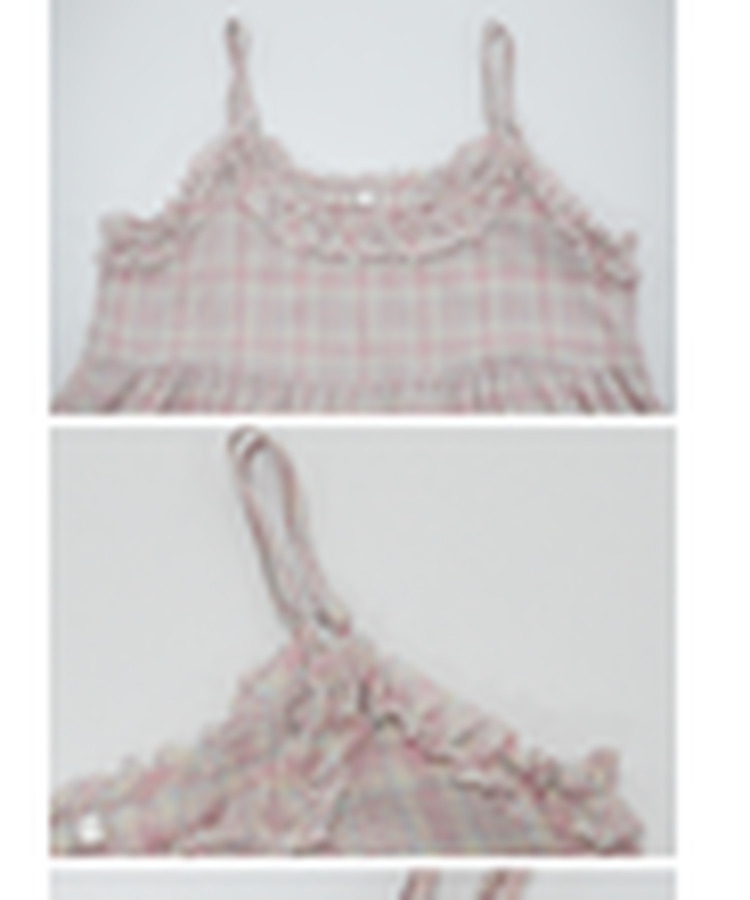 フリルチェックティアードワンピース