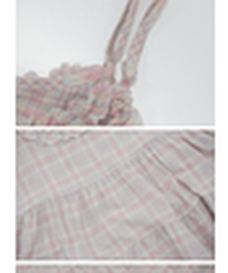 フリルチェックティアードワンピース