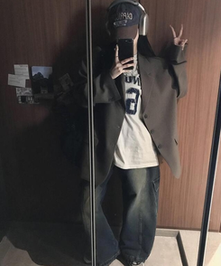 オーバーフィットボタンジャケット KHAKI
