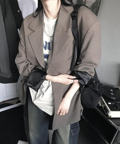 オーバーフィットボタンジャケット KHAKI