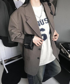 オーバーフィットボタンジャケット KHAKI