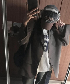 オーバーフィットボタンジャケット KHAKI