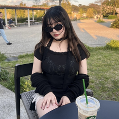 半袖Tシャツ 【+タイ】エンジェルボートネック半袖Tシャツ BLACK
