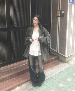 ビンテージサファリジャケットジャンパー KHAKI